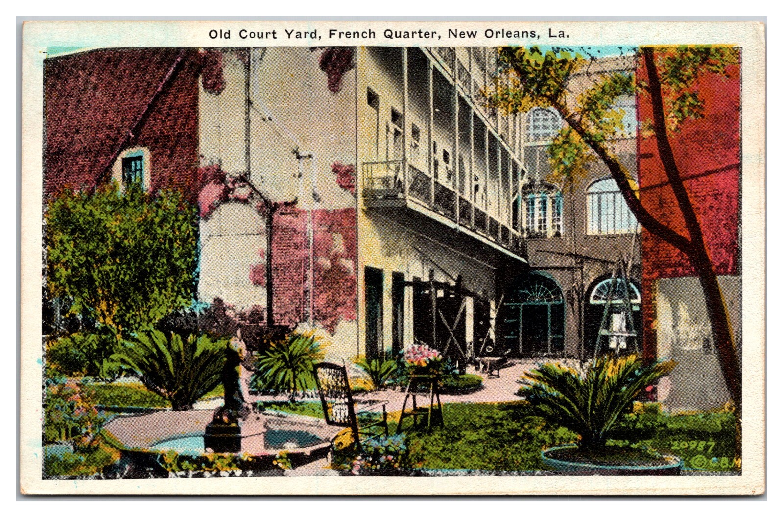 Old Court Yard French Quarter New Orleans Louisiana Alternate View Tree Fountain