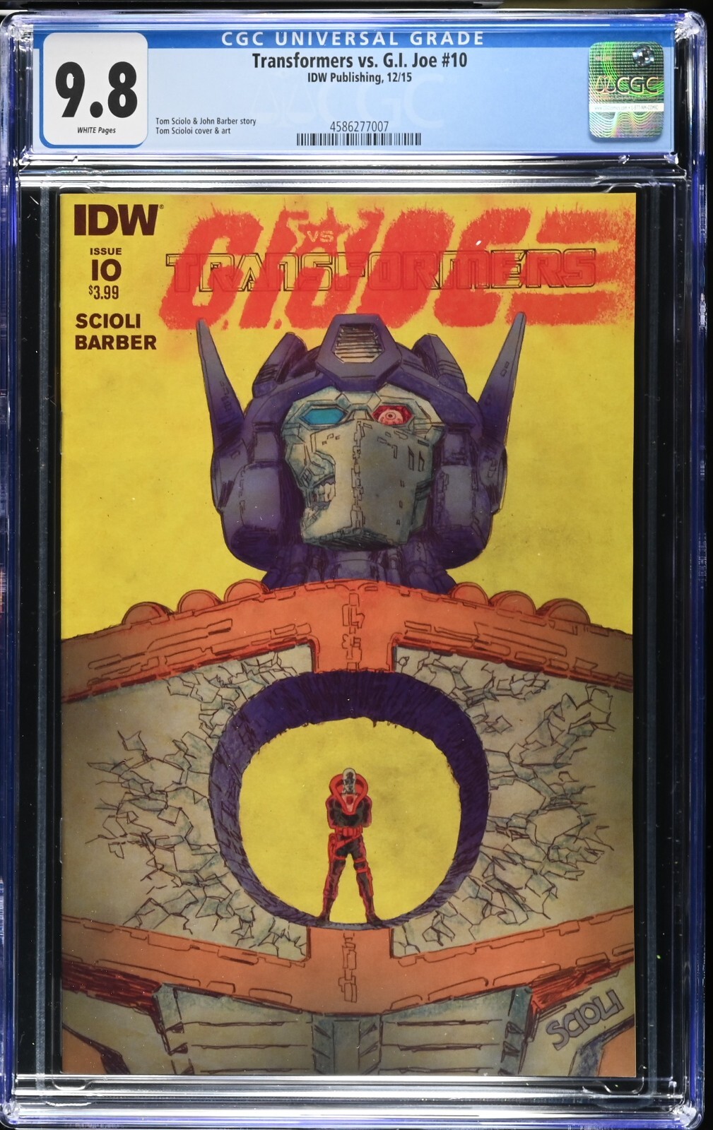 Transformers Vs G.I. Joe #10 CGC 9.8 WP NM/M 🔑⚡️ IDW Pub 2015 / Rare Only Copy