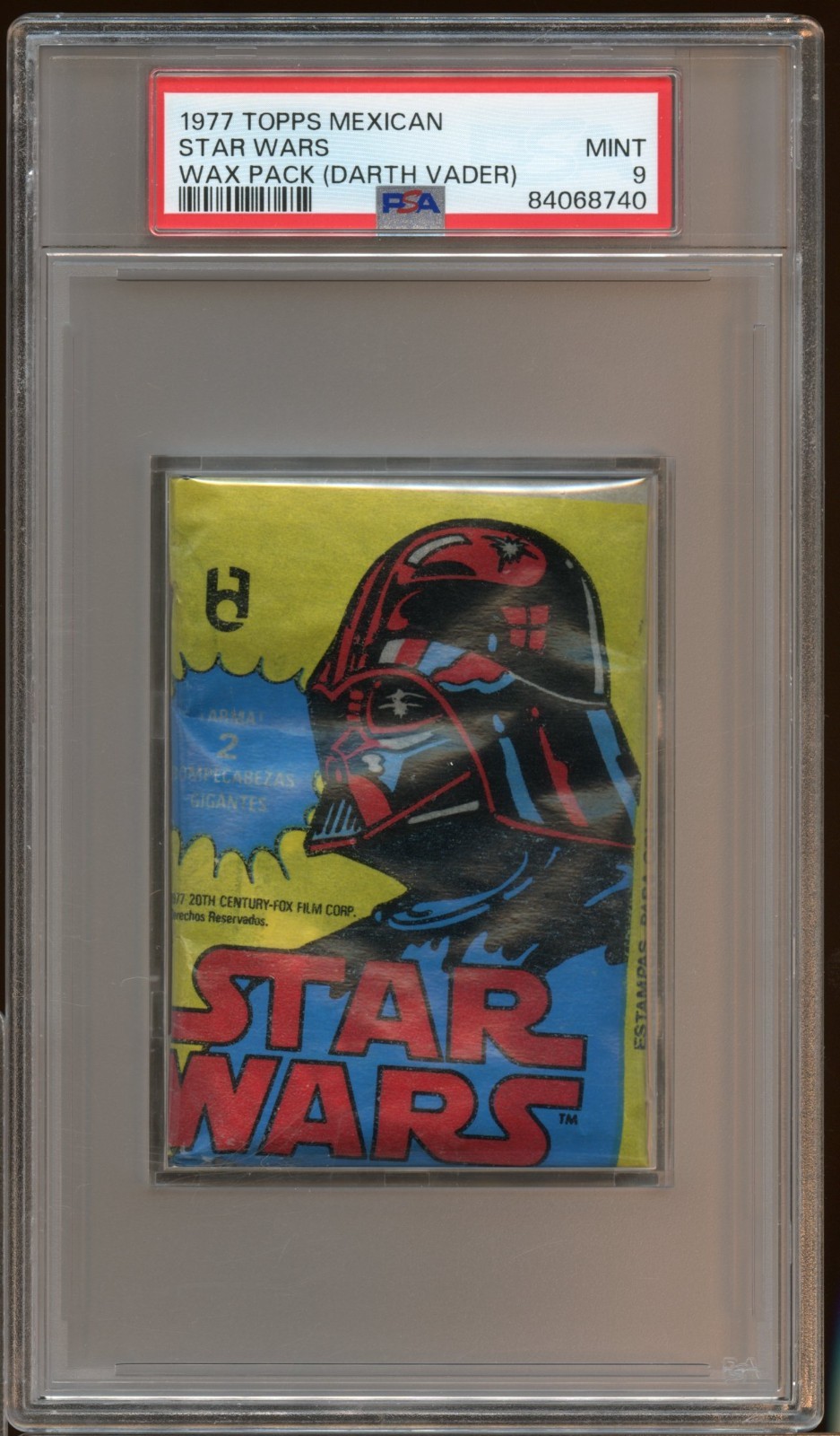 1977 Topps Mexican Star Wars pack PSA 9 Only 9 Ever 1 of 1