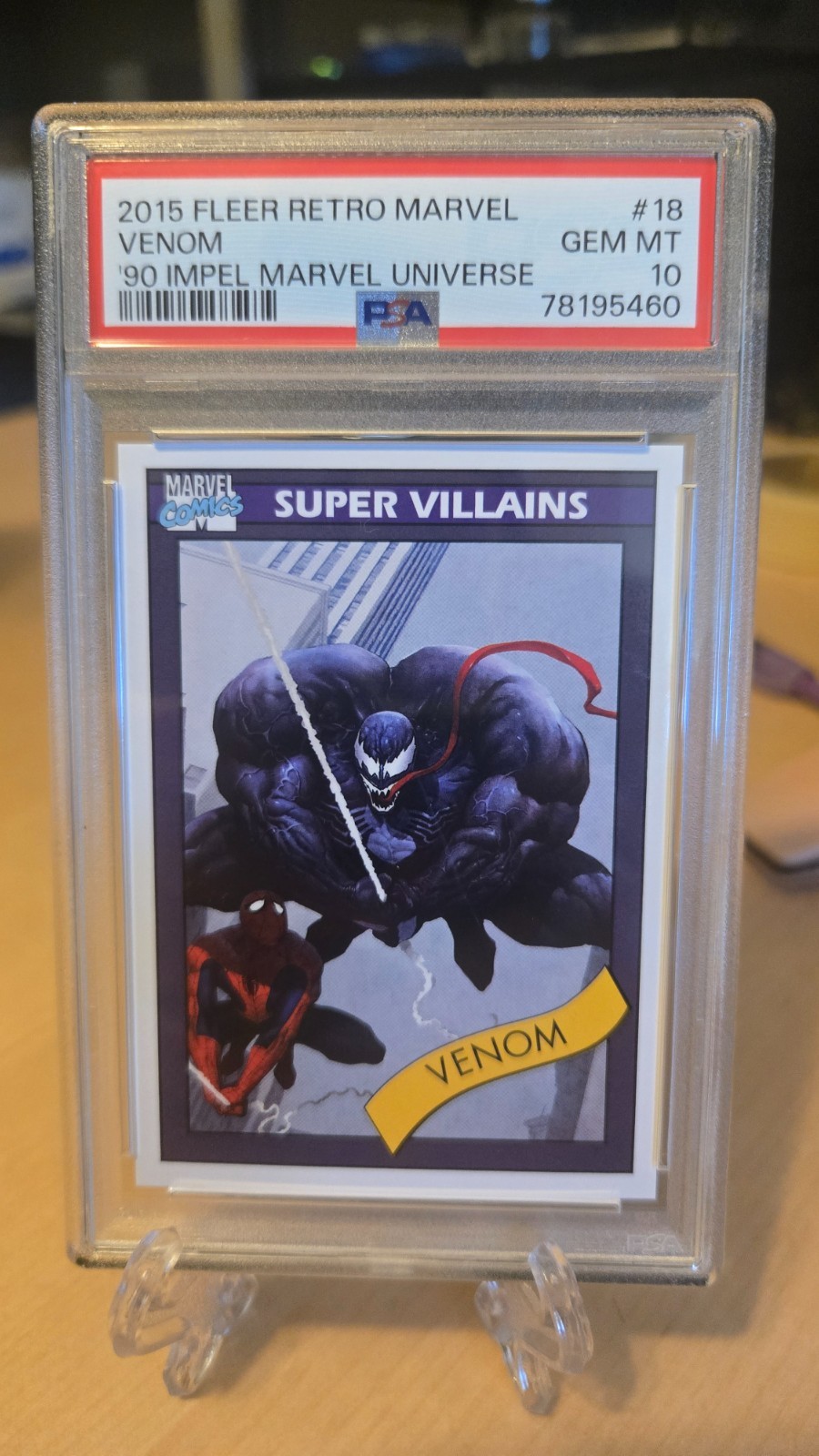 2015 Marvel Fleer Retro 1990 Impel Marvel Universe Venom #18 PSA 10