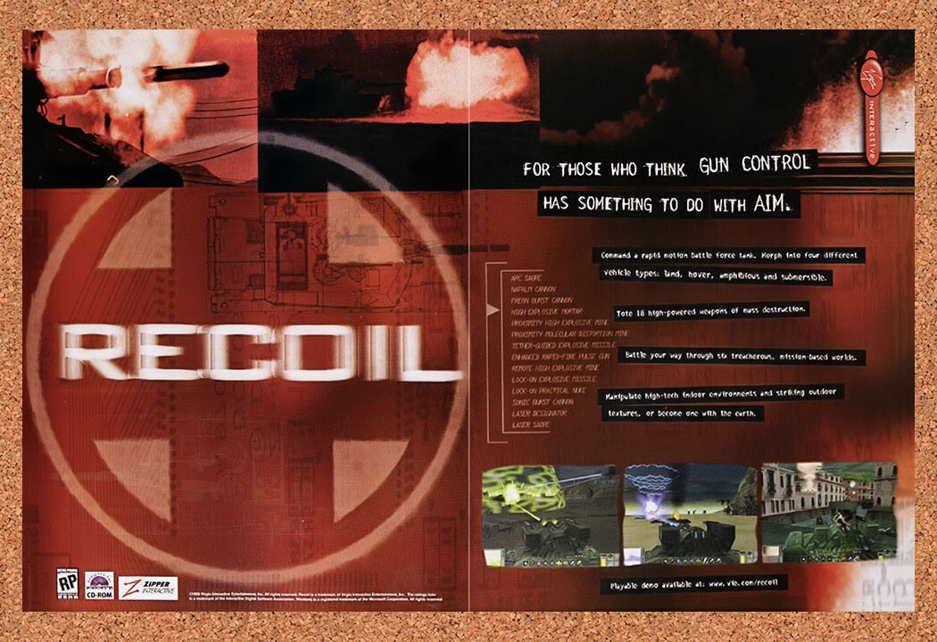 1998 Recoil PC Original Advertisement / Retro Promo v2