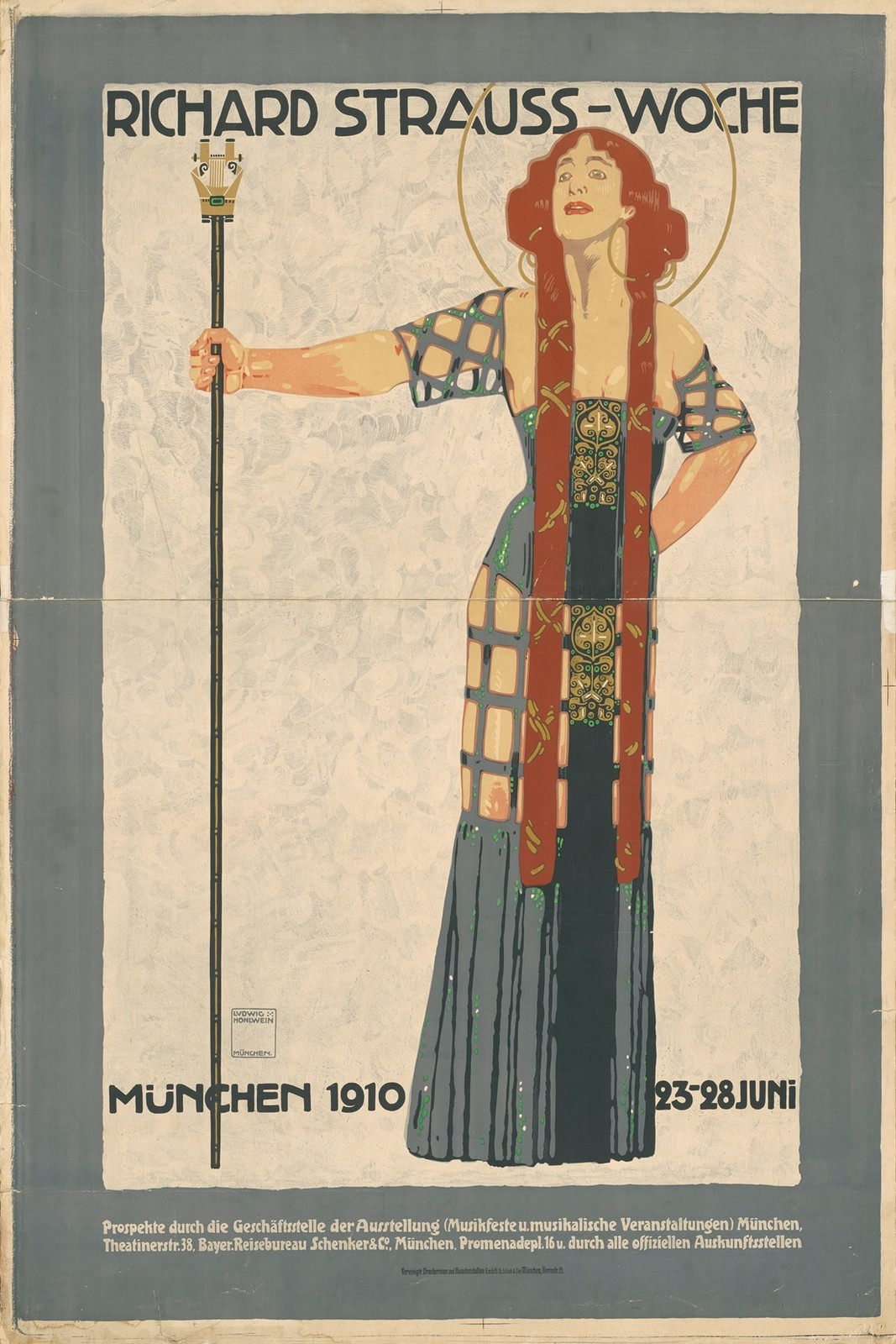🎶 Richard Strauss-Woche (1910) Poster - Art Nouveau 16x24” - Early 20th
