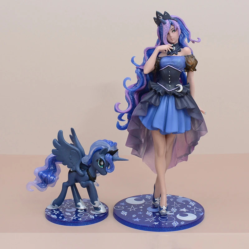 22CM My Little Pony Princess Celestia Luna Bishoujo PVC Figure Toy Gift