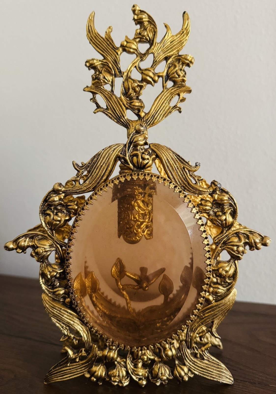 Antique 9.5” Ormolu Perfume Bottle