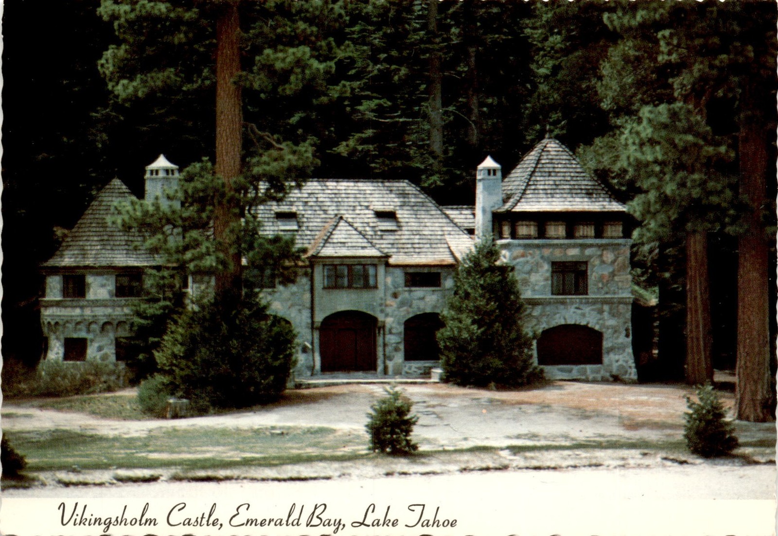 Vikingsholm Castle, Emerald Bay, Lake Tahoe, Laura Knight, Sierra Postcard