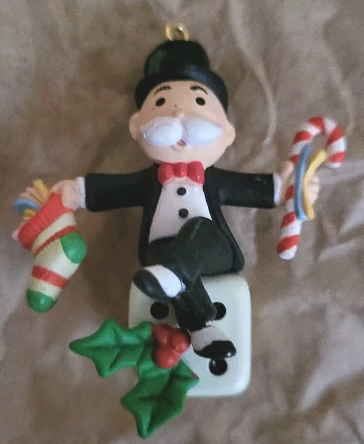 1994 Parker Brothers Monopoly Roll For Riches Small Wonders Christmas Ornament