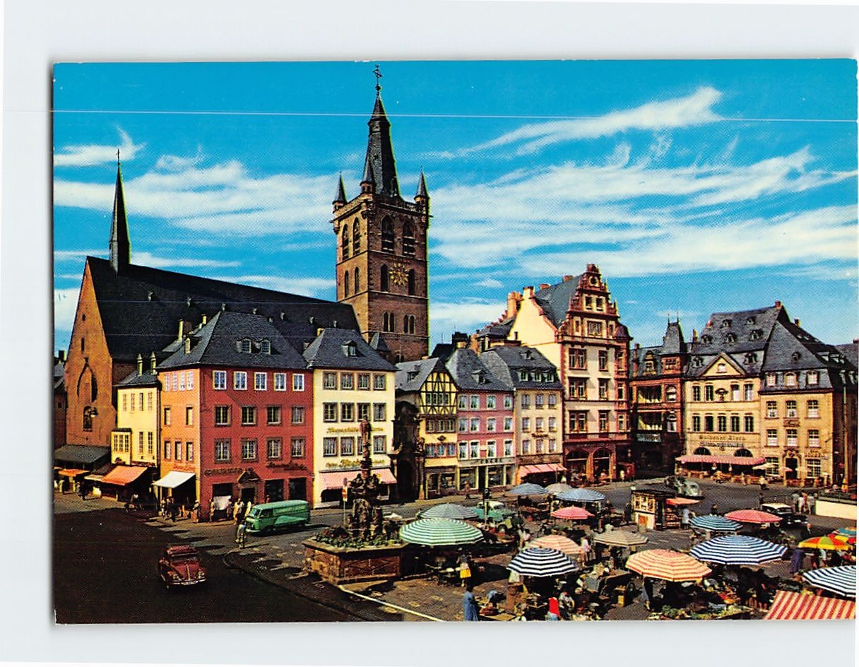 Postcard Hauptmarkt Trier Germany