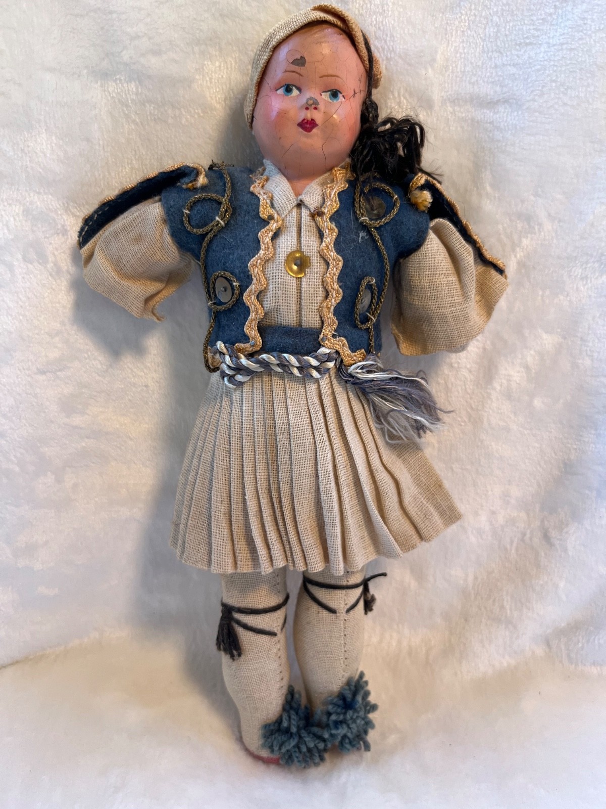 ATTN RARE VINTAGE 1950'S GREEK PRESIDENTIAL GUARD IN UNIFORM DOLL ~ SUPER COOL