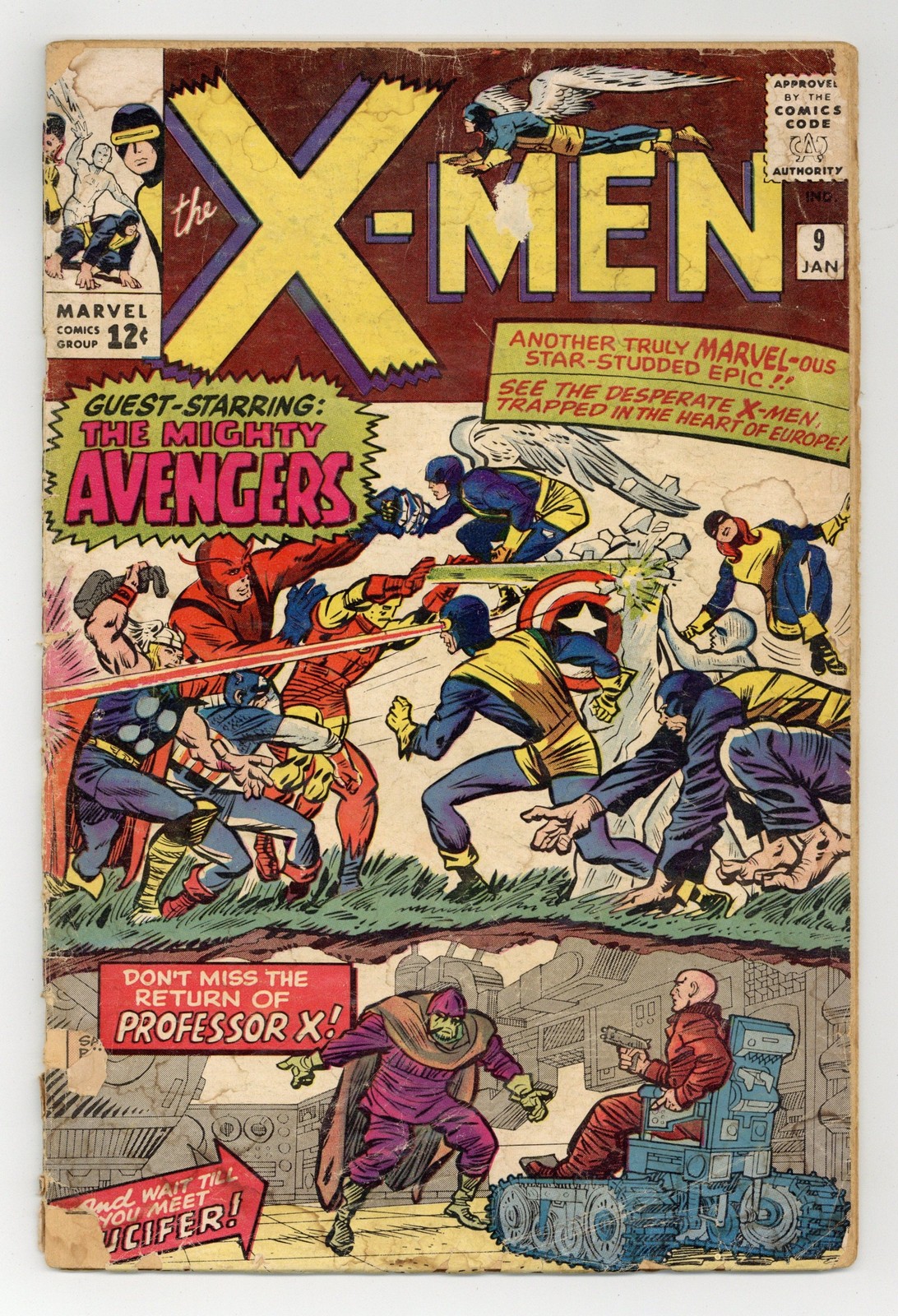 Uncanny X-Men #9 FR 1.0 1965 1st Avengers/X-Men crossover
