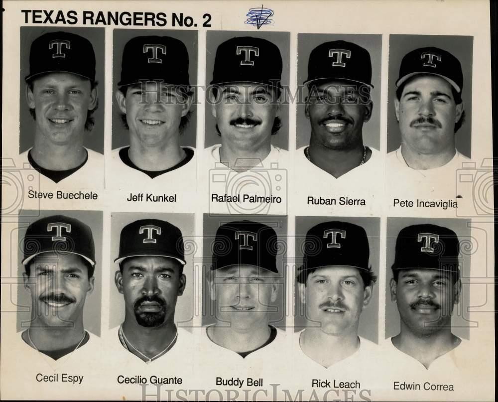 Press Photo Texas Rangers Baseball Player Headshots - srs00897