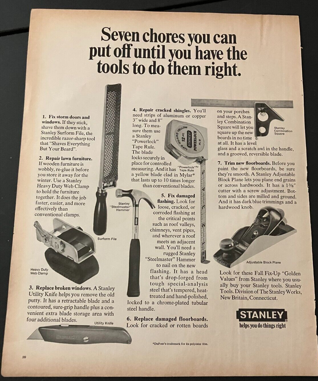 1967 Stanley Tools 