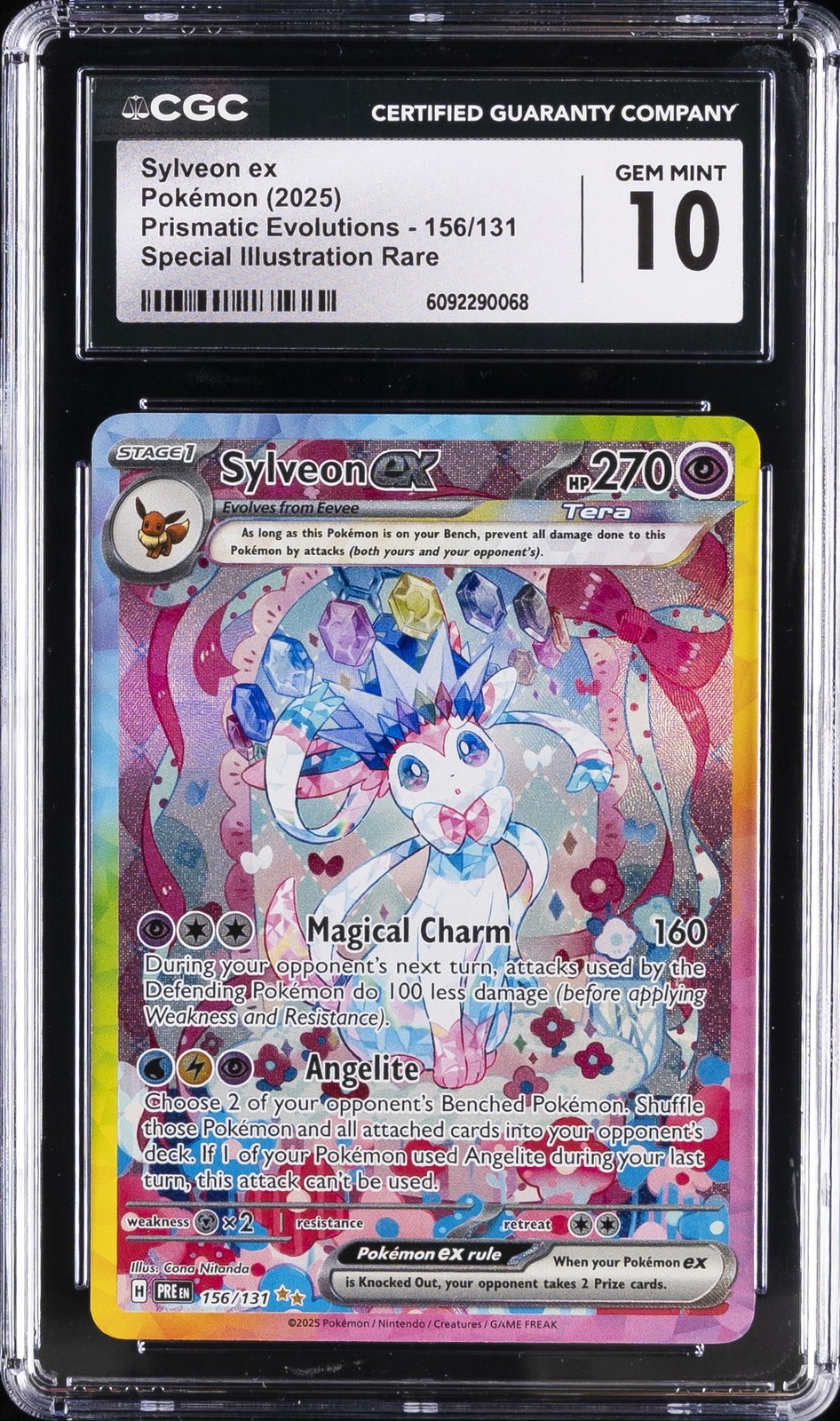 2025 SYLVEON  GEX SPECIAL ILLUSTRATION RARE PRISMATIC EVOLUTIONS CGC 10 GEM MINT