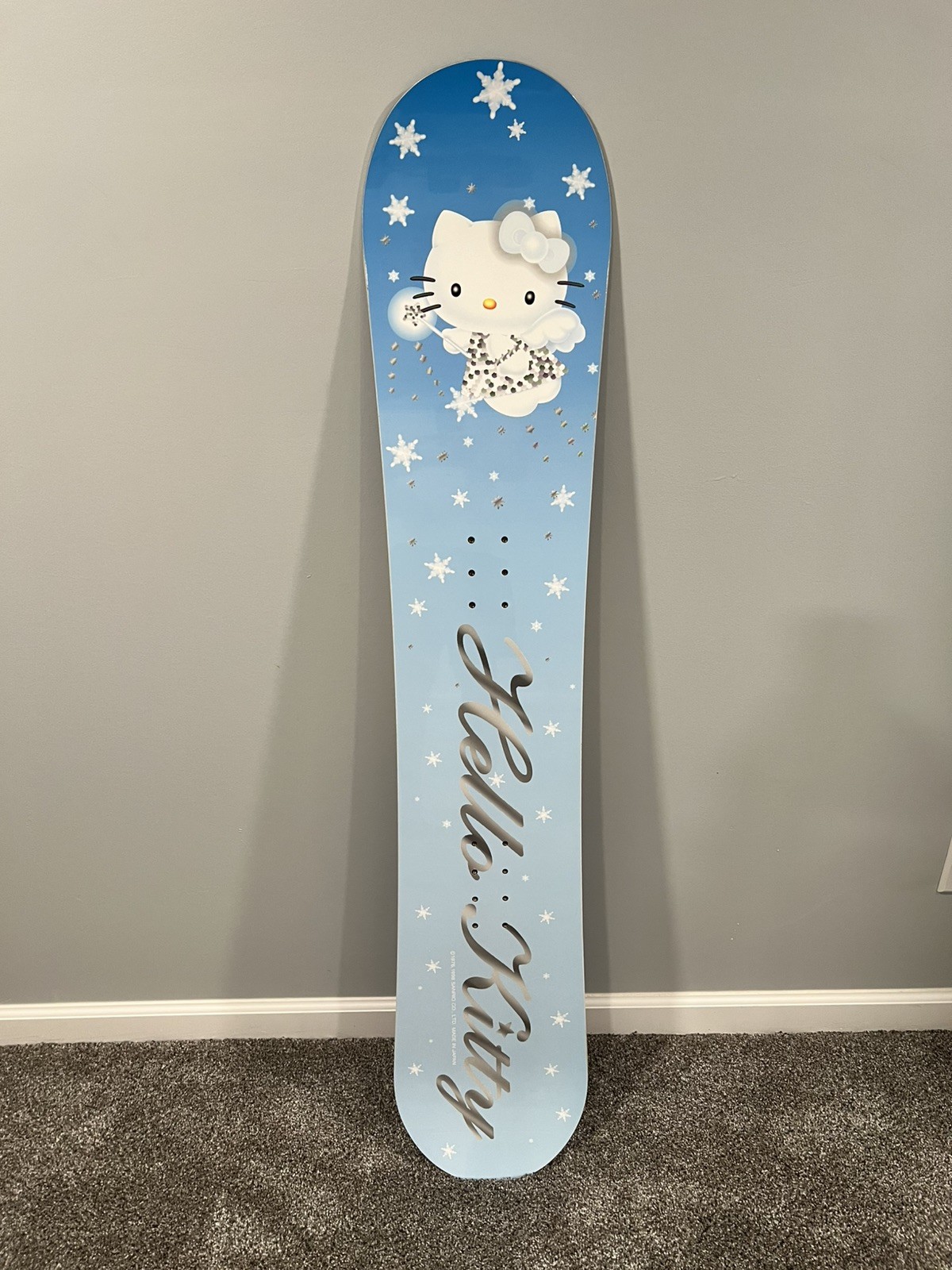 Vintage HELLO KITTY Snowboard “Snow Angel” 142cm Sanrio Rare Original 1998😻🏂 
