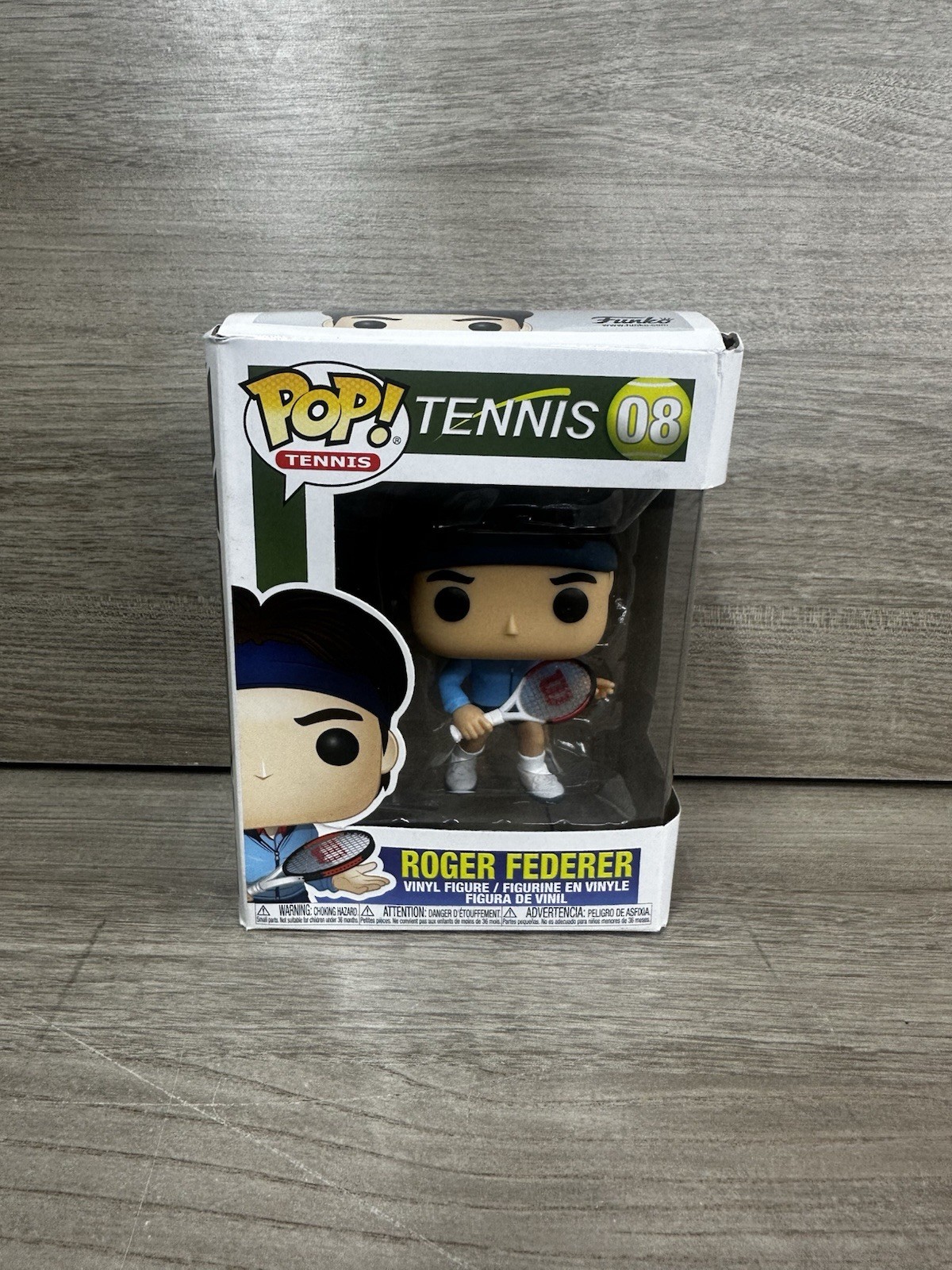 Funko Pop Tennis Roger Federer #08 Vinyl Figure Vaulted New Damaged Box