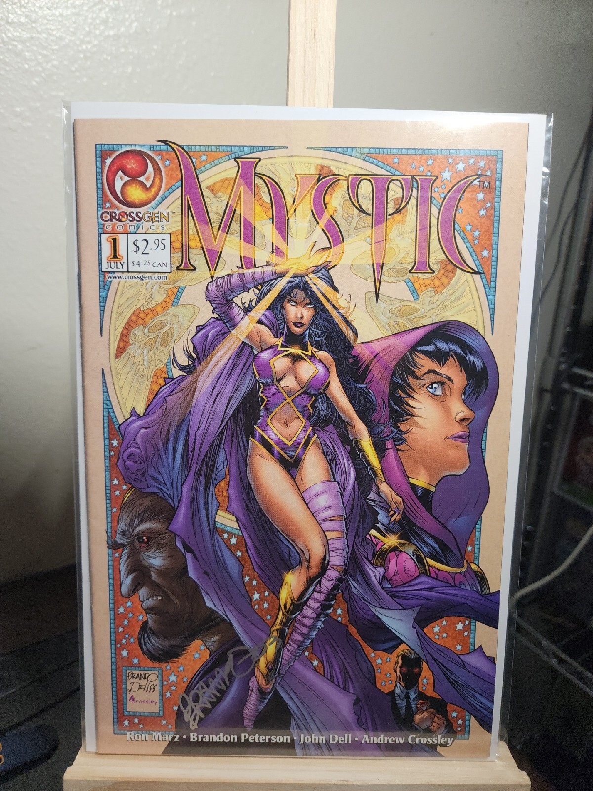 Mystic 1-2 + Chimera 1 Signed By Brandon Peterson 2003. MegaCon Crossgen Comics.