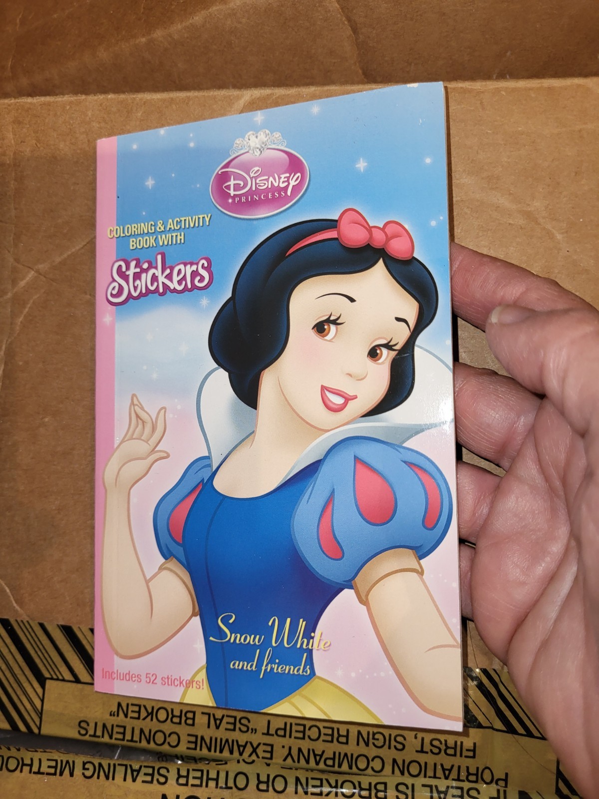 Disney Snow White & Friends Coloring Activity Book W/35 Stickers 4 1/4\