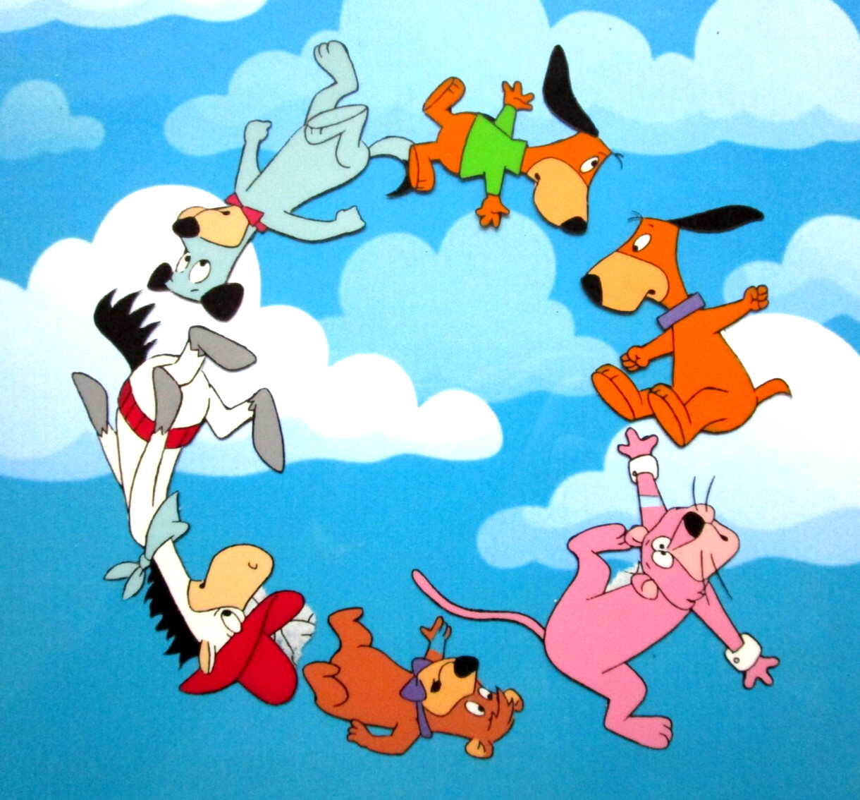 1987 QUICKDRAW MCGRAW SNAGLEPUSS HUCK DOGS ORIGINAL PRODUCTION DRAWING & CEL