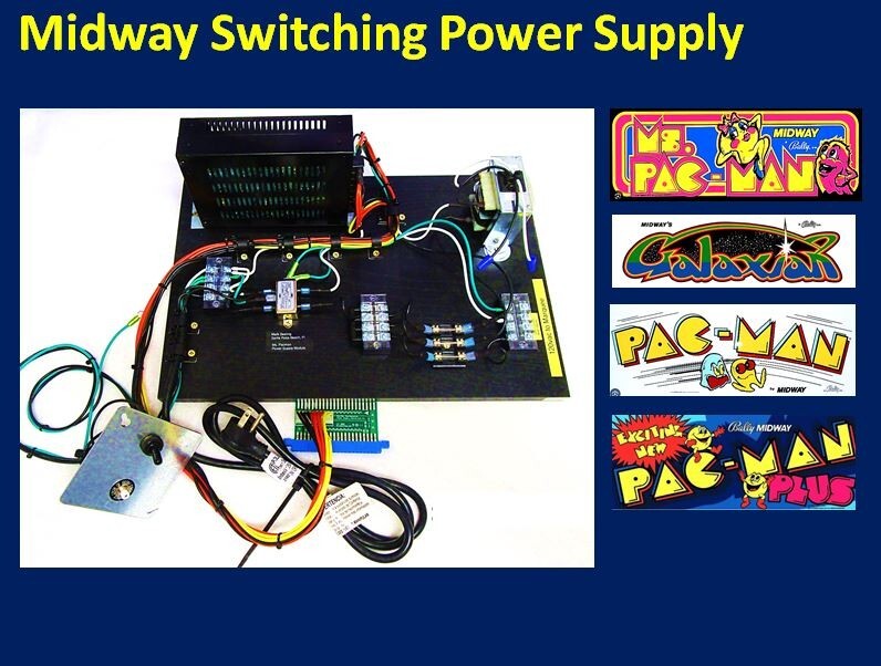 Arcade, MIDWAY - Replacement Switching Power Supply Module;  Ms. Pacman