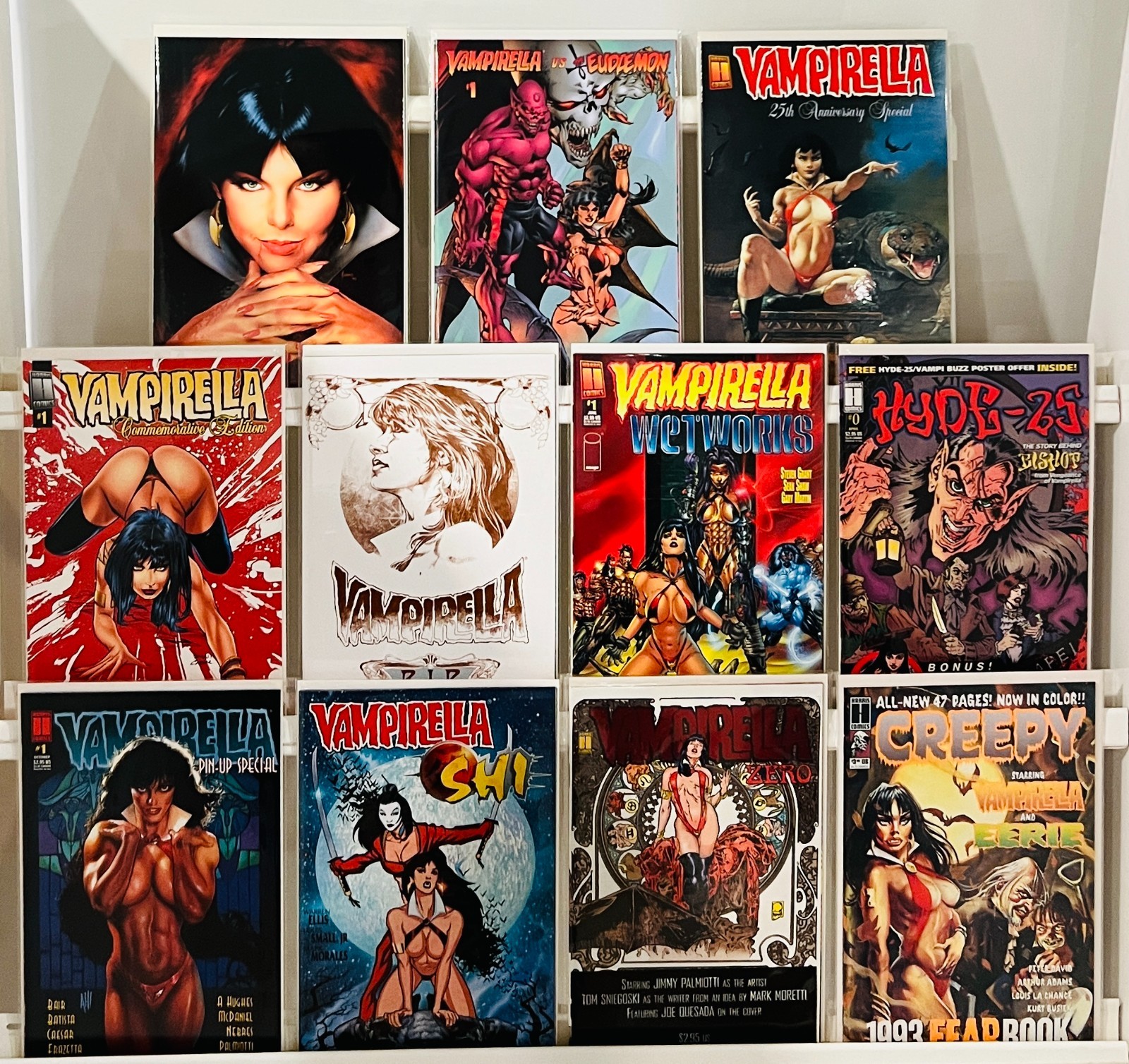 11 HTF VAMPIRELLA 1 SHOTS - 25TH/ RIP/SHI/ZERO/CREEPY/ AH  1995-1997 HARRIS NM