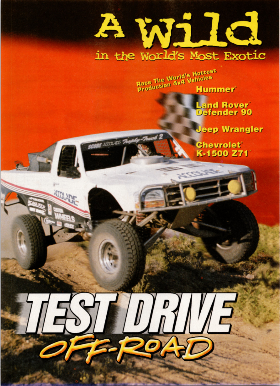 Accolade Test Drive Off-Road 4x4 Magazine Ad 1990s Vintage Video Game