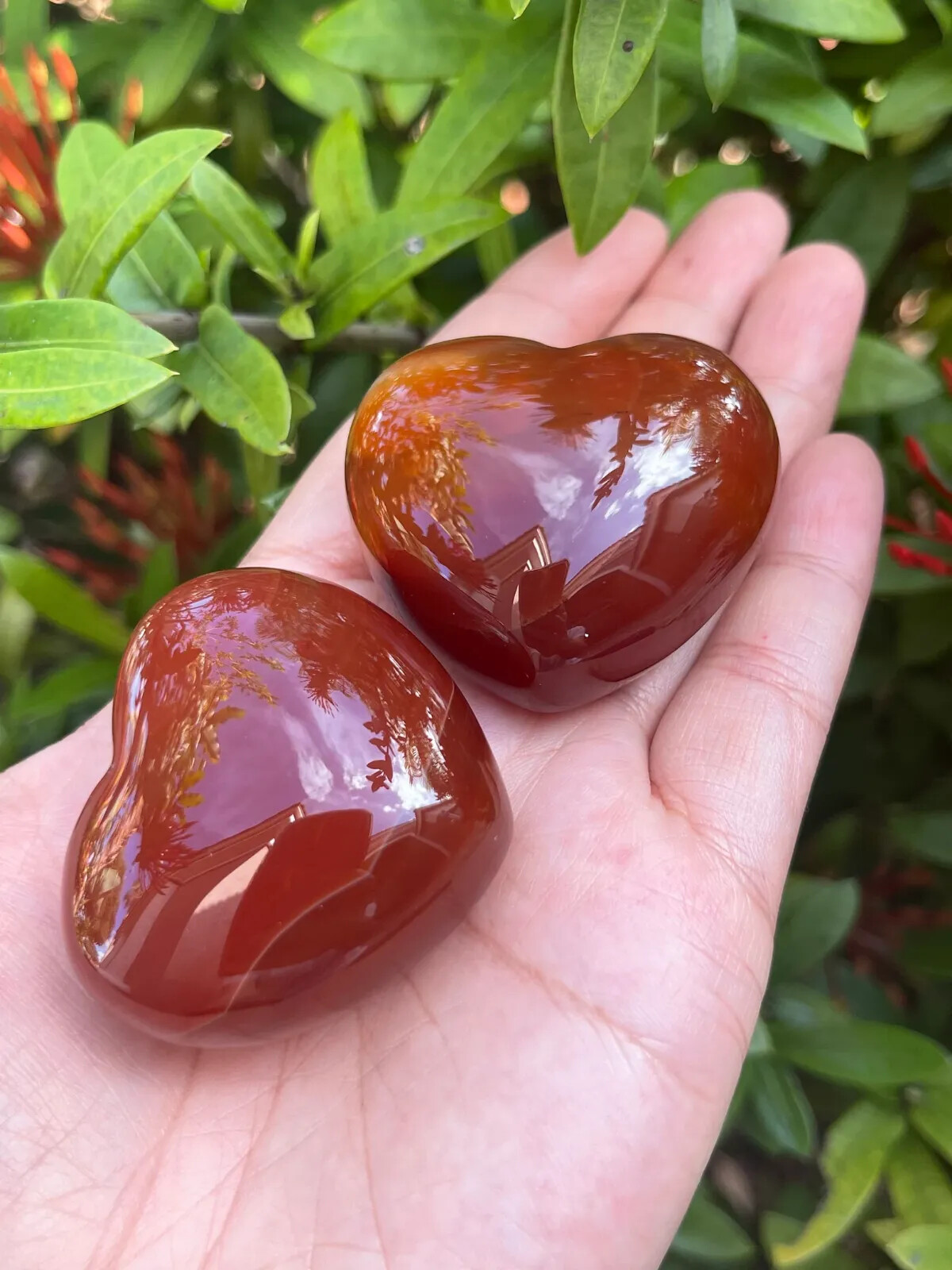 Large Genuine Gemstone Heart, Polished Crystal Gemstone Puffy Hearts,Pick a Type