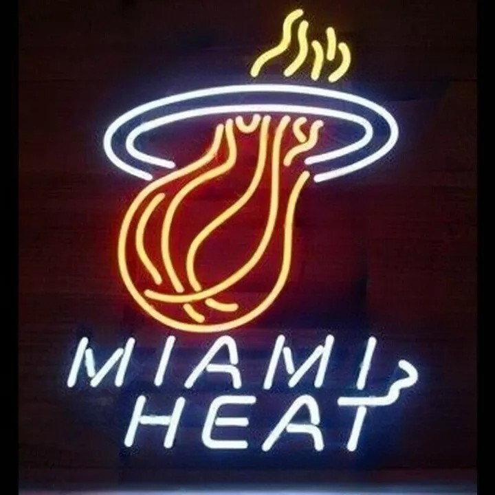Miami Heat Basketball Flame Neon Sign 20\