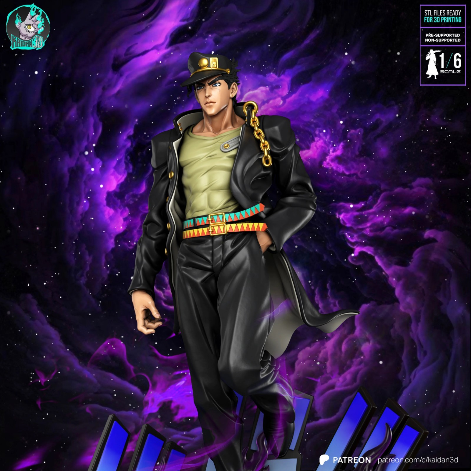 1:6 Jotaro Kujo JoJo\'s Bizarre Adventure Fan Art UNPAINTED High Quality GK