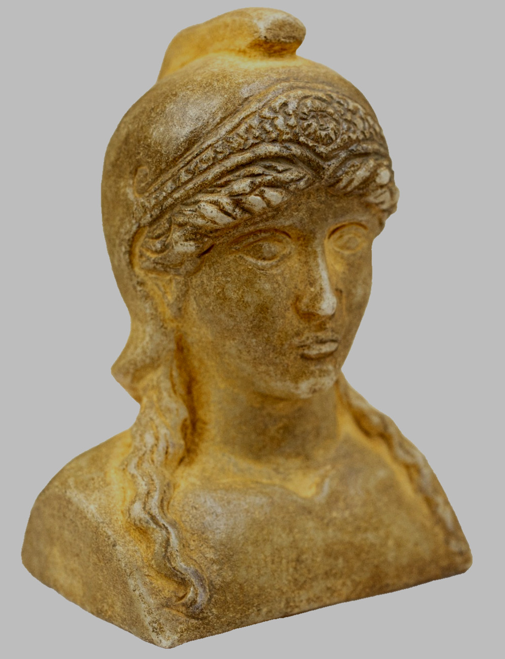 COA Certified Ancient Greek Pure Natural Marble Carved 200 BC Style Bust Athena