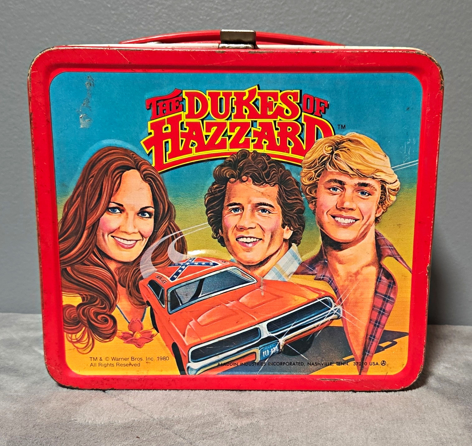 The Dukes of Hazzard Aladdin Red Metal Lunch Box Tin Lunchbox