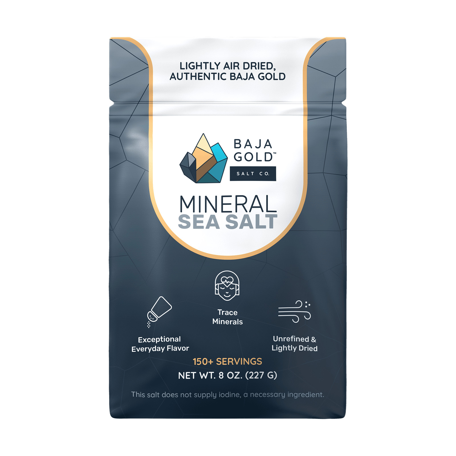 Baja Gold Mineral Sea Salt - 8 Oz. Resealable Bag 