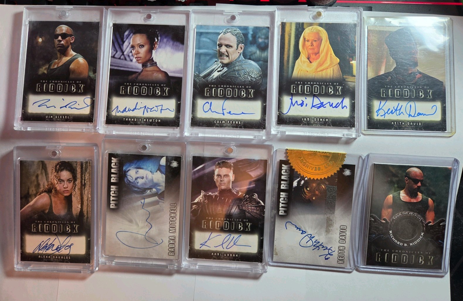 Chronicles of Riddick Auto Card Lot Near Master Set Diesel Urban Autograph +