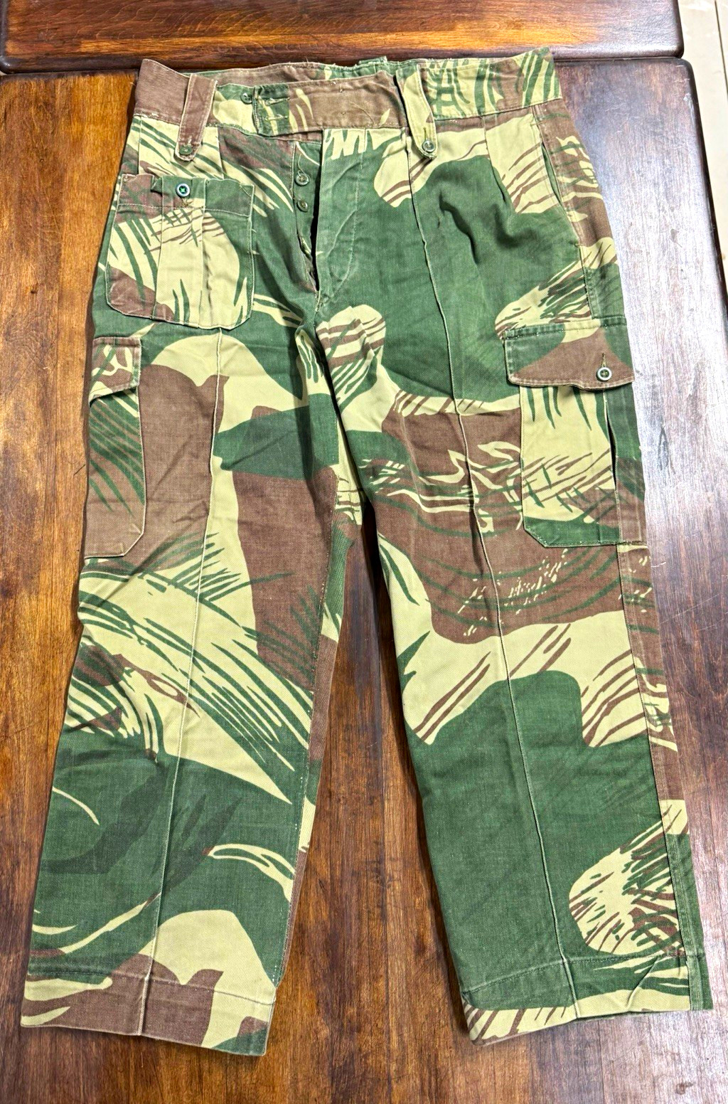 Rare 1970s Rhodesian Brushstroke Combat pants.