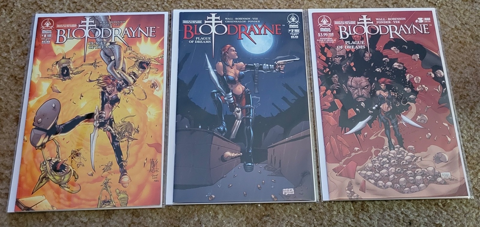 BloodRayne Plague of Dreams #1,2,3 Full Set High Grade