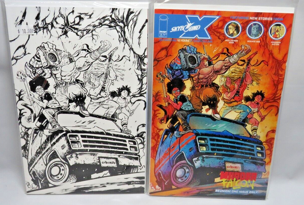 Skybound X #3 Murder Falcon B&W Colored Reunion one issue only lot UNREAD