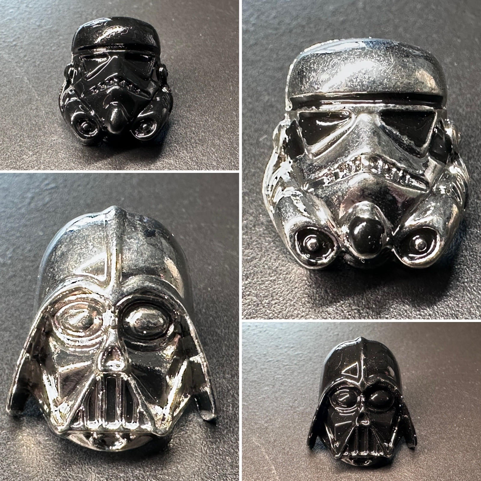 5 x 3D Star Wars Metal Pin Badges Darth Vader Storm Trooper Helmet Falcon Brooch