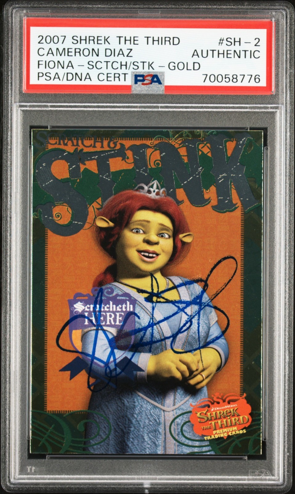 2007 Shrek the Third CAMERON DIAZ PSA Auto Hand Signed Rare STINK GOLD SH-2