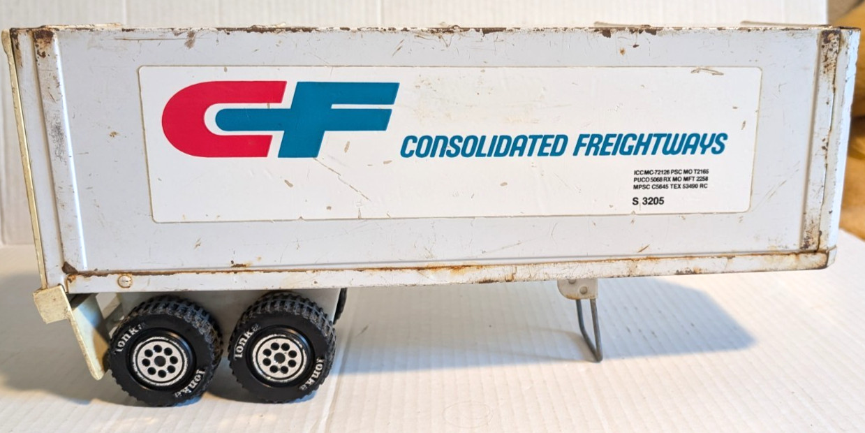 Tonka Consolidated Freightways Semi Truck Trailer 1978 Metal 15
