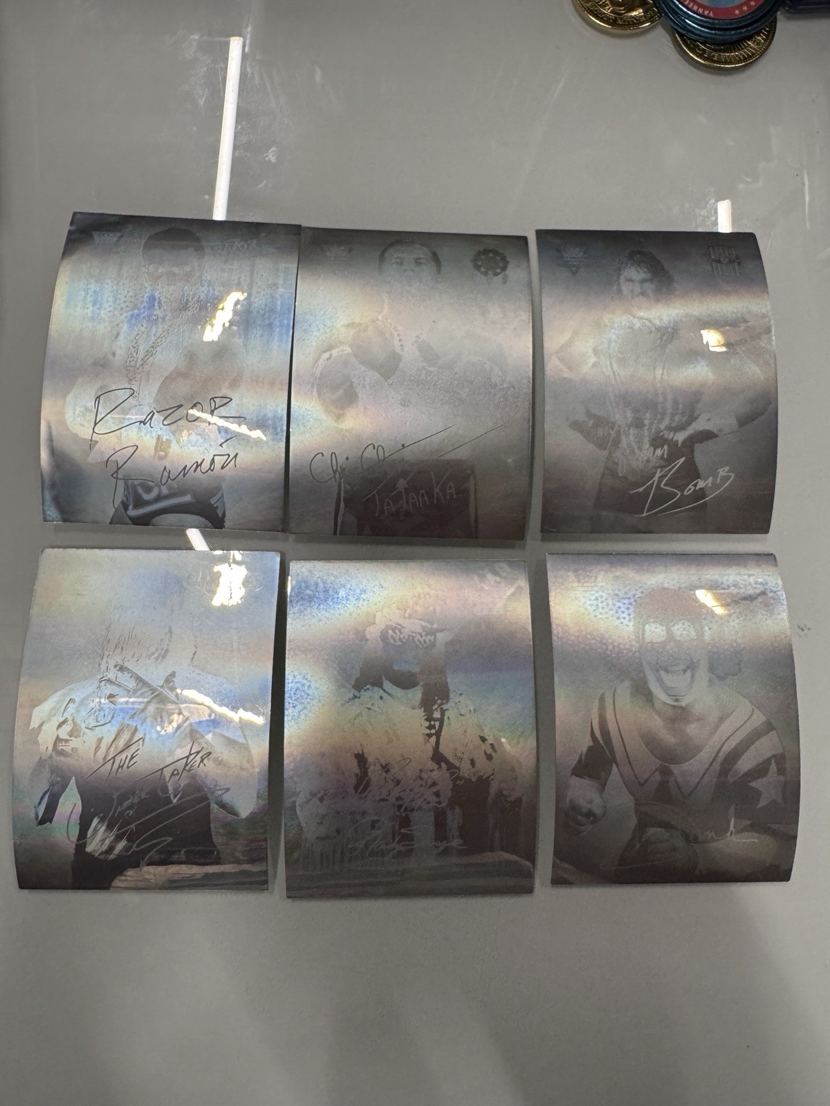 WWF 1994 Vending Machine Hologram Lot Of 6 WWE Vintage Undertaker Razor More