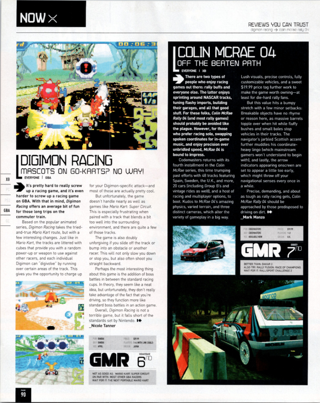 2004 DIGIMON RACING COLIN MCRAE 04 Magazine Review Ad Page Gaming NOW X