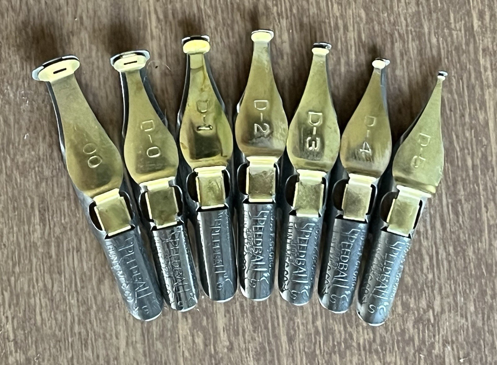 Hunt Speedball D Oval Nib Set 00 0 1 2 3 4 5 Lot Of 7 Calligraphy Tips