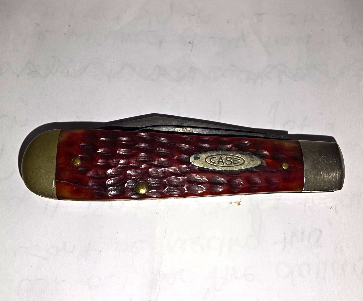 Vtg Vintage Case XX 6235 1/2 Red Bone Jack Knife 1940-1964 Outstanding Snap
