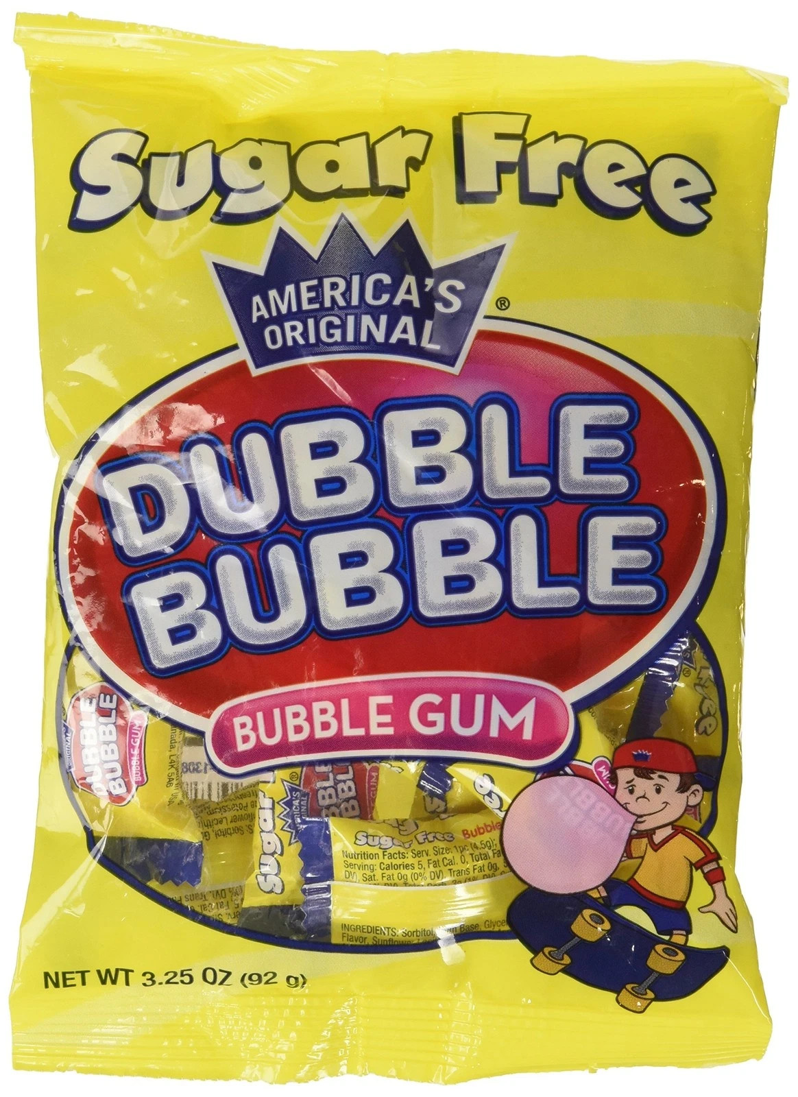 Dubble Bubble Sugar Free Gum - 3.25 oz (Pack of 1), pink