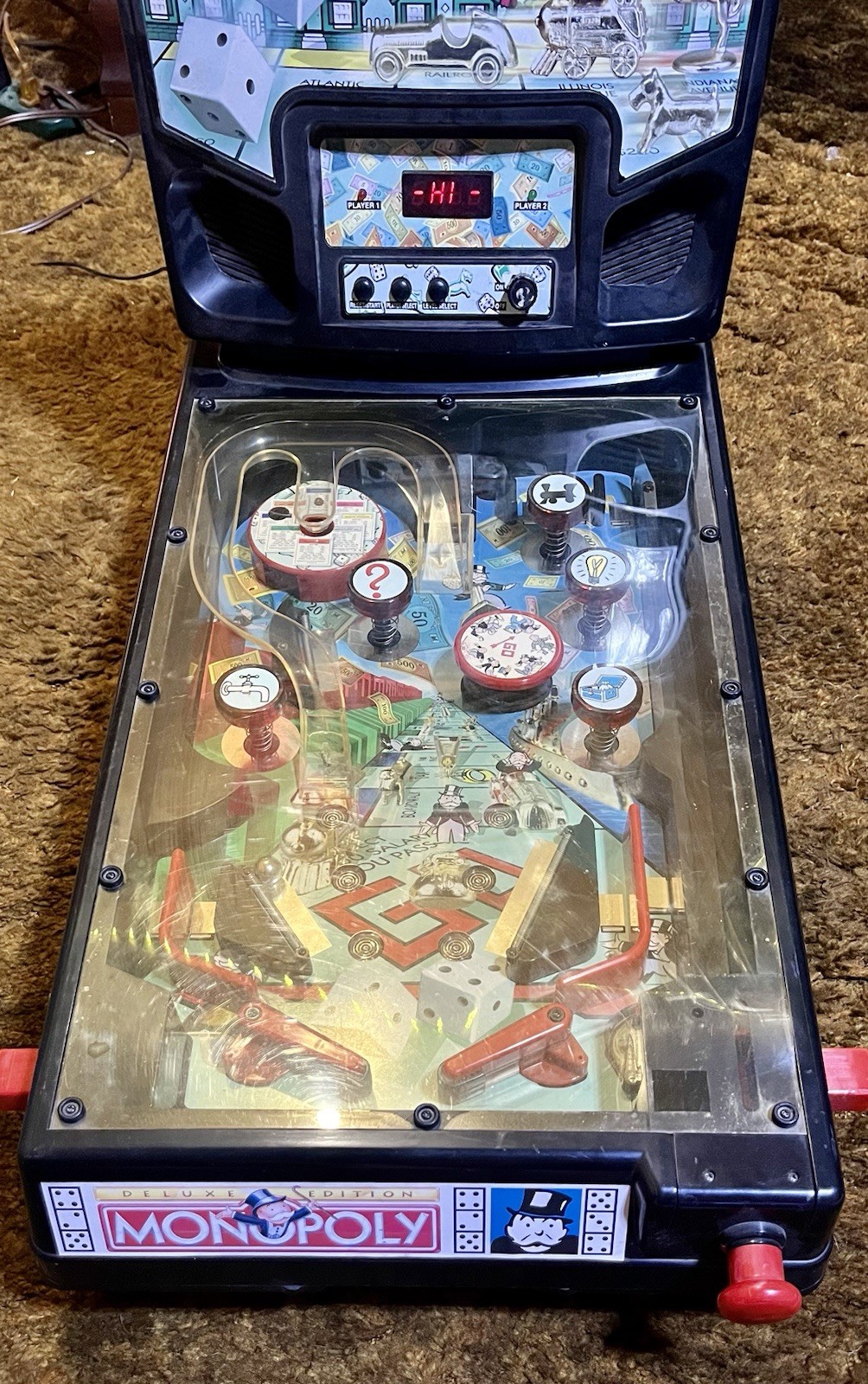 Hasbro Monopoly Electronic Pinball Machine Game Vintage 2000 (Has The Legs).