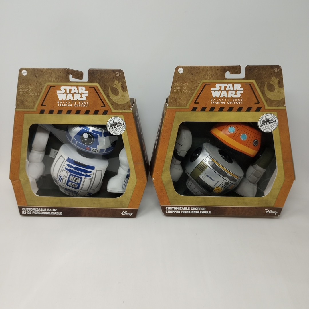 Lot Of 2 Star Wars Customizable Droid Plush (R2-D2 & Chopper) NEW