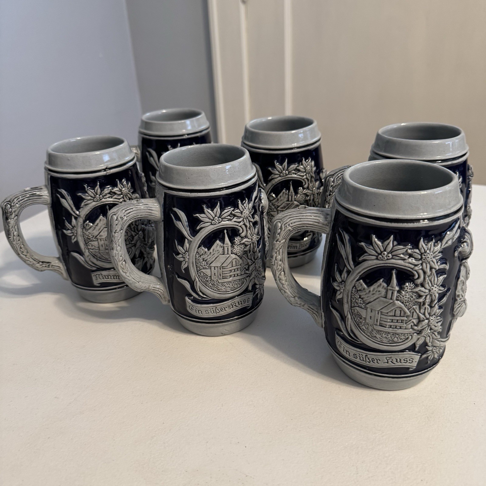 (6) Vintage Simon Peter Gerz German Steins Bundle #3691 3692 3693 3695 3696