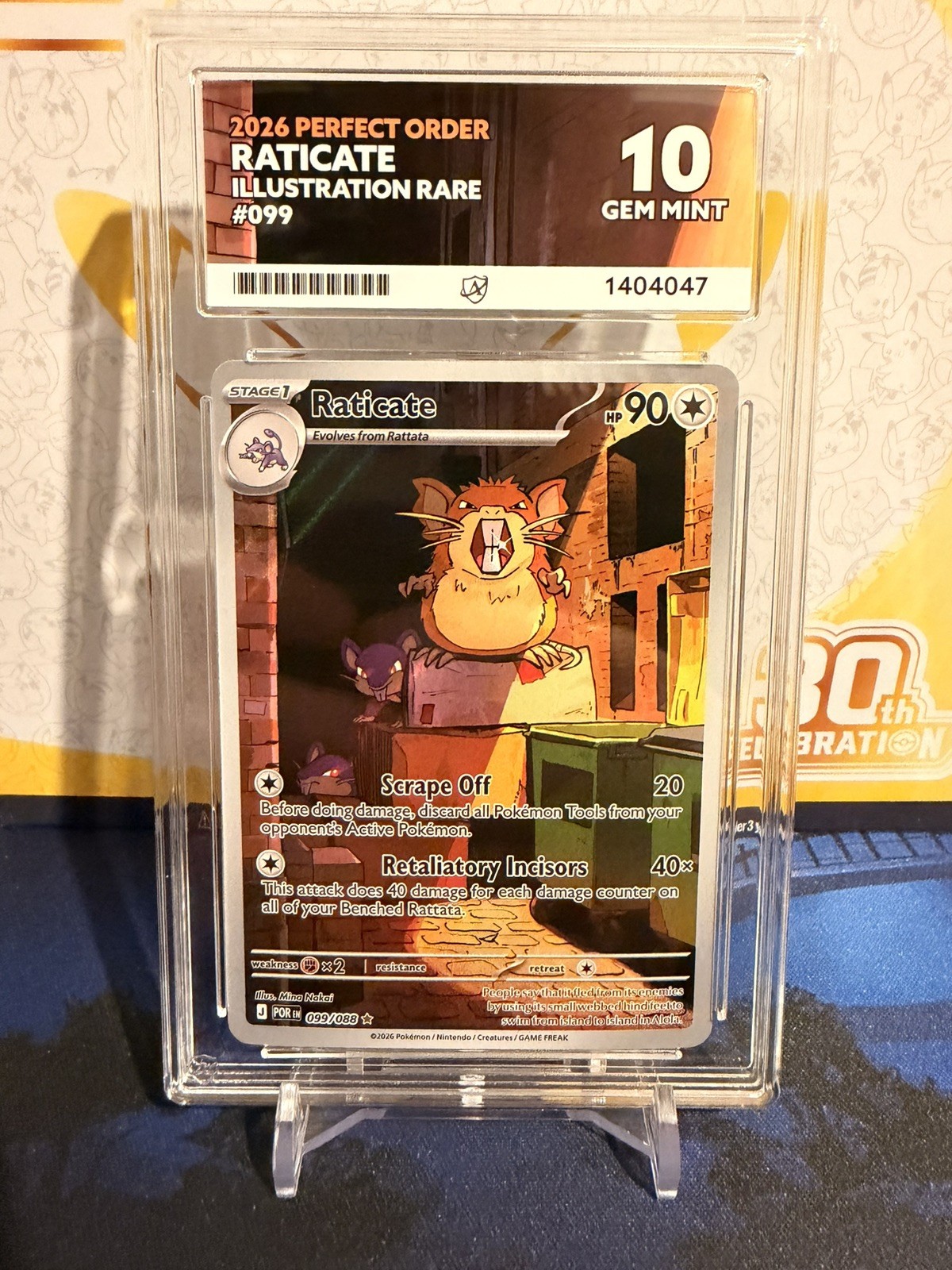 Ace 10 Raticate 099/088 Perfect Order - Pokemon TCG - Gem Mint