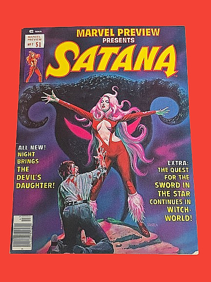 Marvel Preview #7 Satana 1976 Marvel Comics Rocket Raccoon Bronze Age