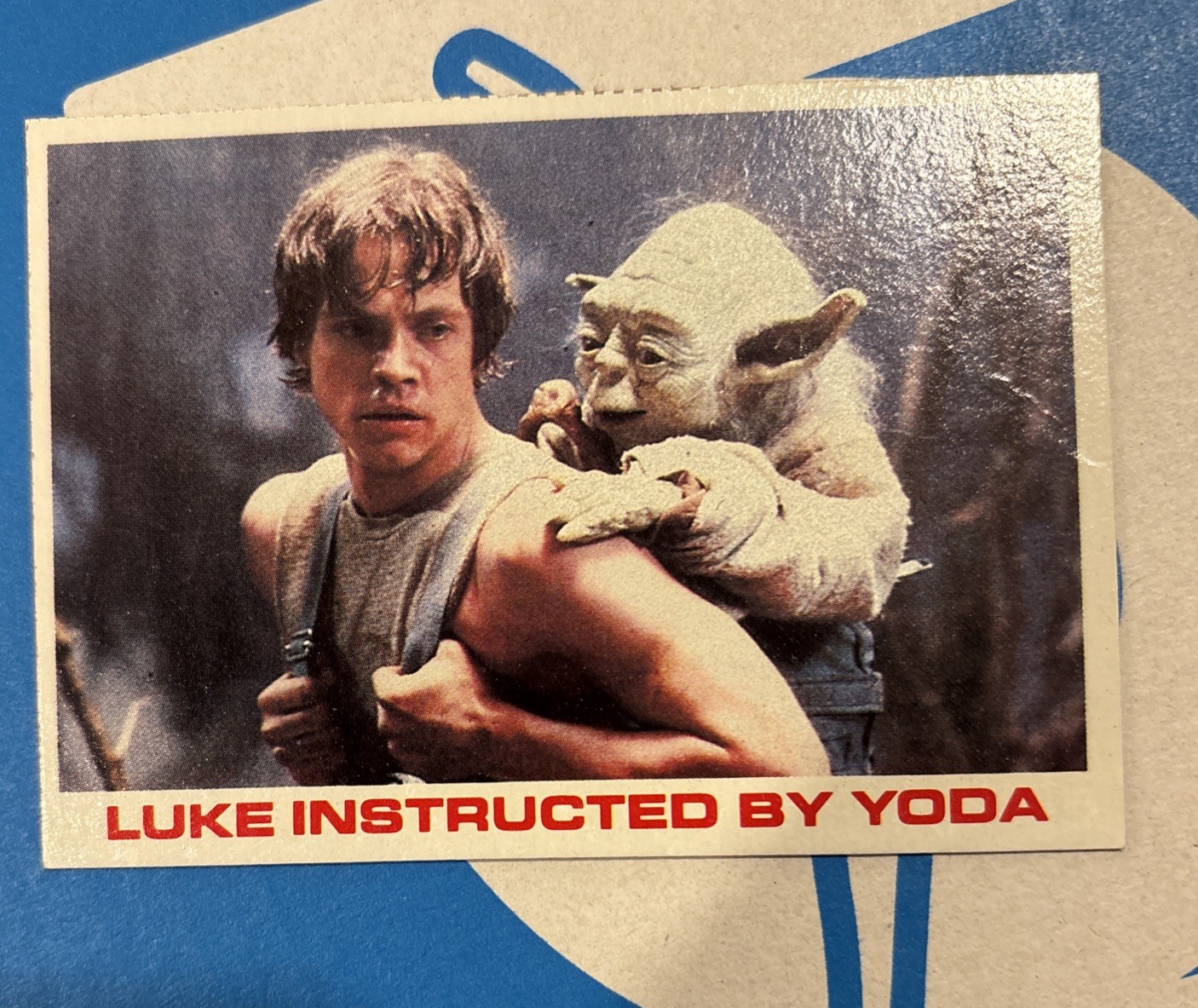 1980 Burger King Star Wars Card Luke Instructed by Yoda Vintage Card Skywalker