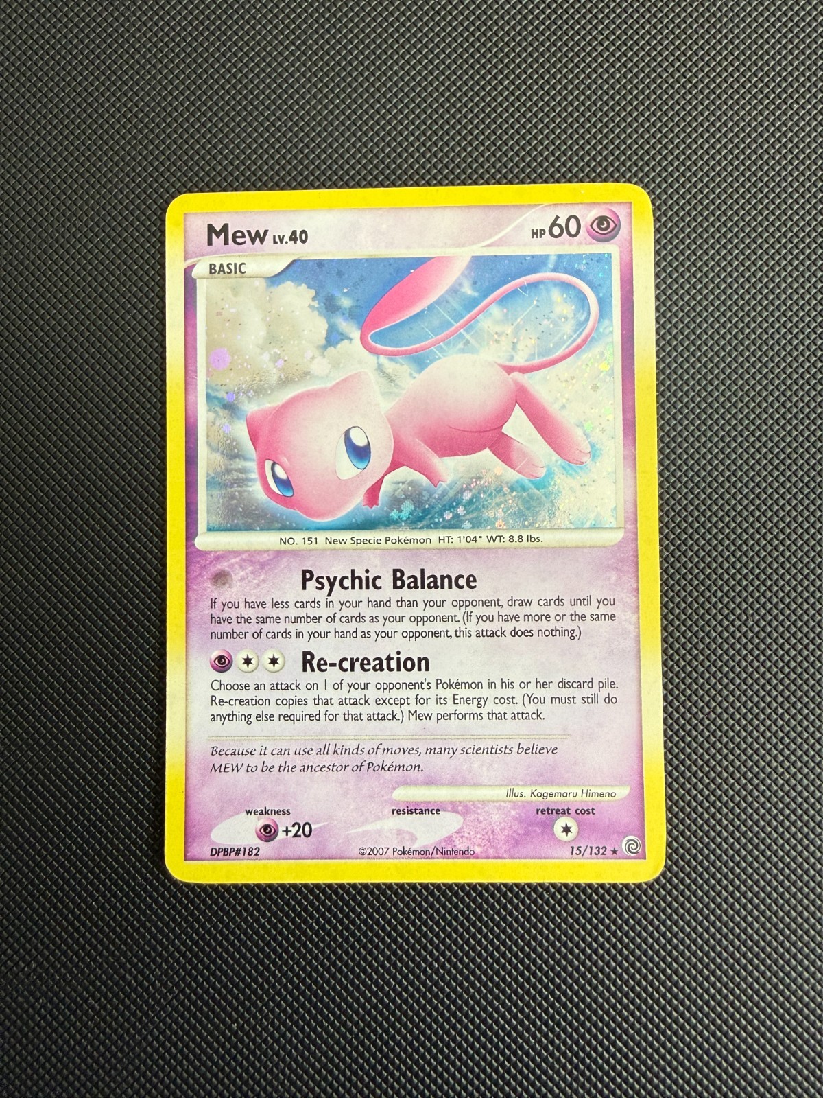Pokemon Company Mew 15/132 Secret Wonders Holo Rare 60 HP ENG 2007 Basic 15/132