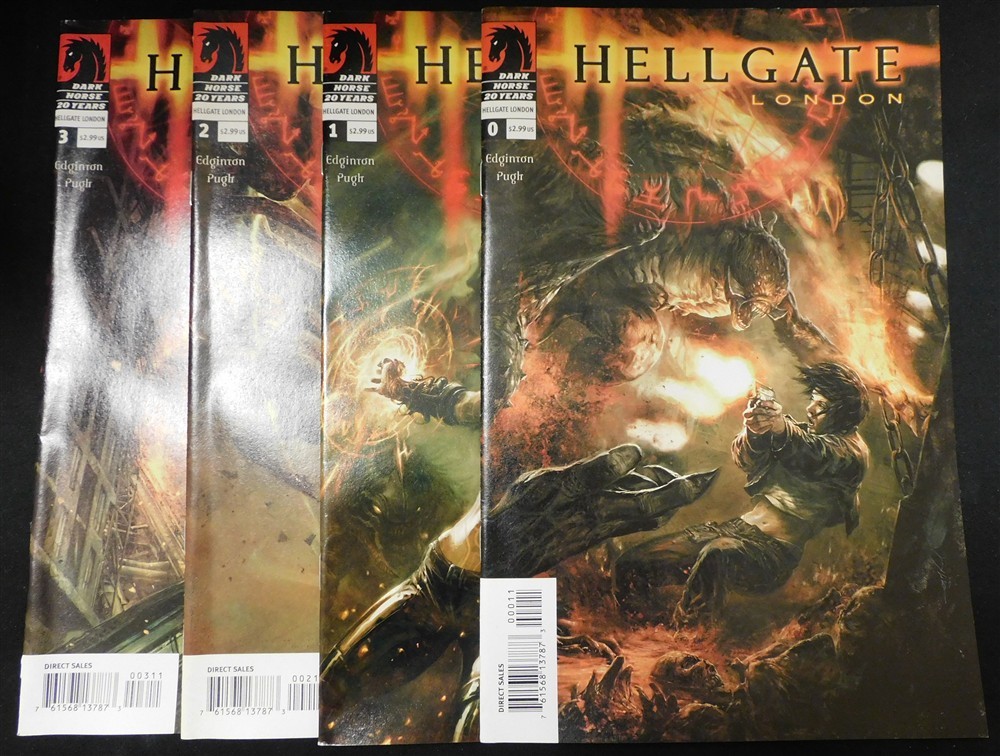 HELLGATE LONDON 0-3 DARK HORSE COMIC SET COMPLETE EDGINTON PUGH BRICLOT 2006 VF